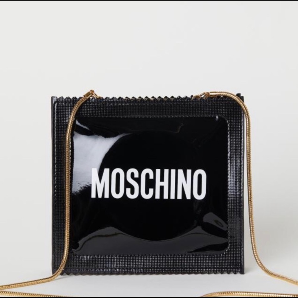12 hr SALE Moschino x H&M patent shoulder bag